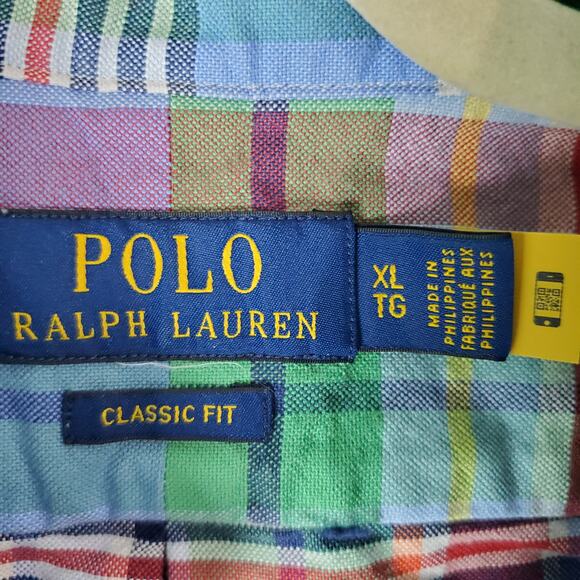 Polo Ralph Lauren Mens Multicolor Plaid Button Down Classic Fit LS Shirt Size XL - Picture 3 of 7